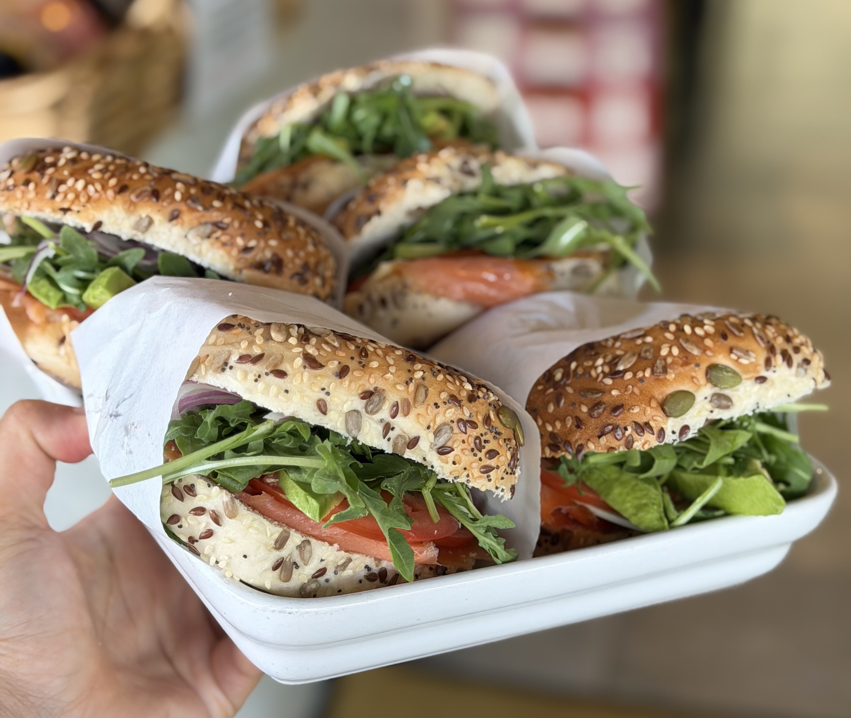 LARGE SEEDY BAGELS